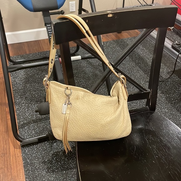 Small Coach Bag with silver zippers. Needs to be cleaned. - Picture 2 of 4